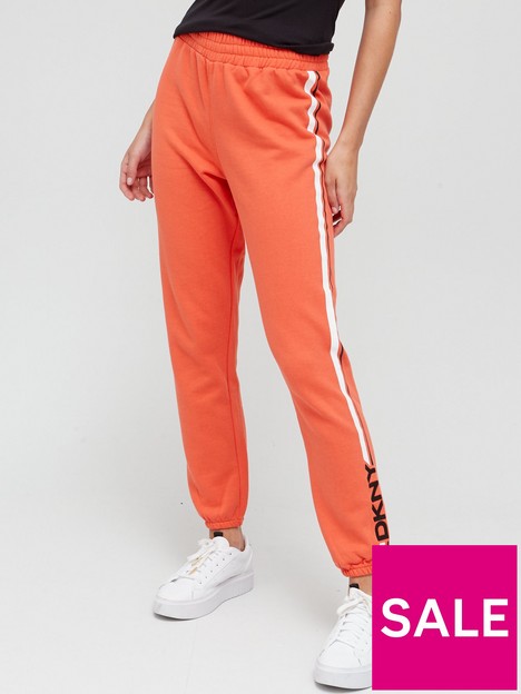 dkny-sport-high-waisted-stripe-logonbspjoggers-orange
