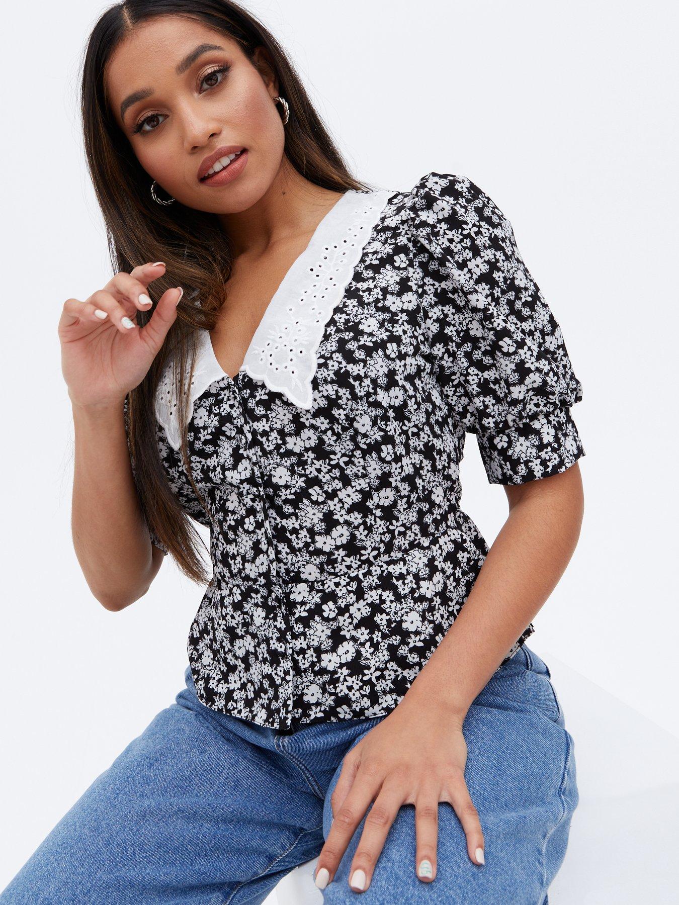 New Look Petite Sasha Ditsy Floral Tea 