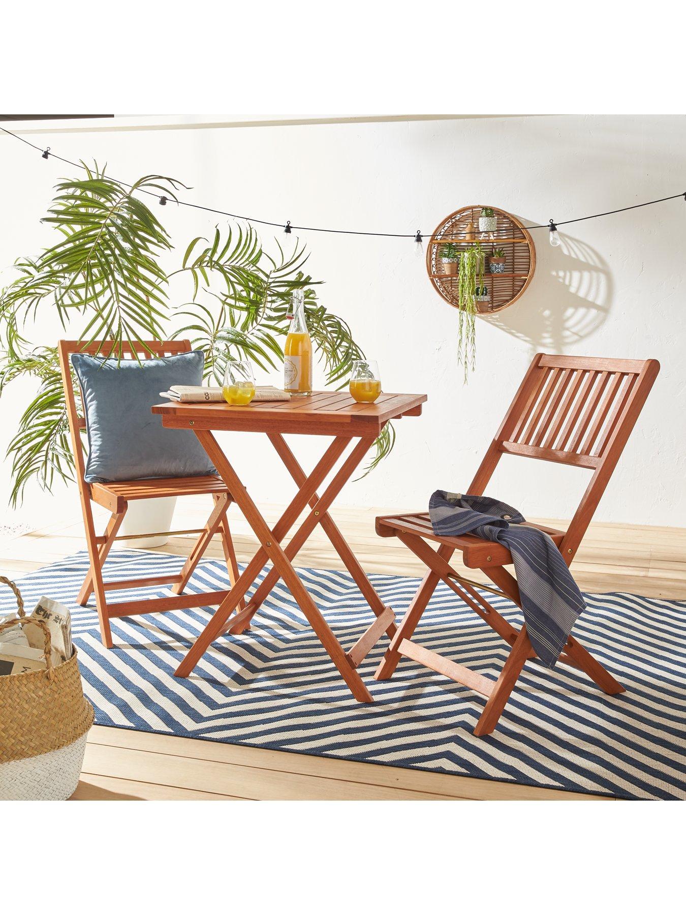 Product photograph of Everyday Lingfield Wood Bistro Set from very.co.uk