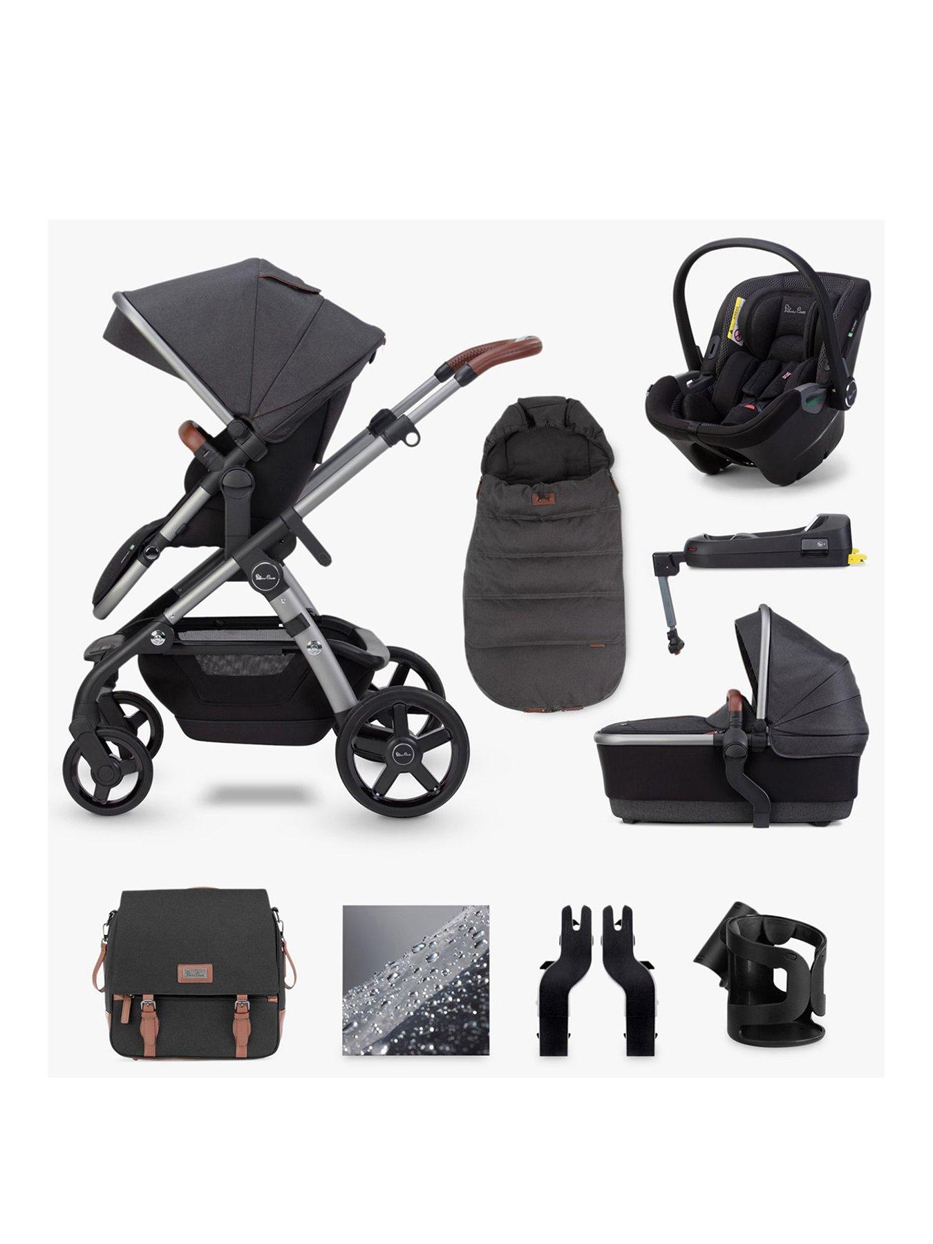 Silver Cross Wave Travel System Dream iSize & Base Bundle Charcoal