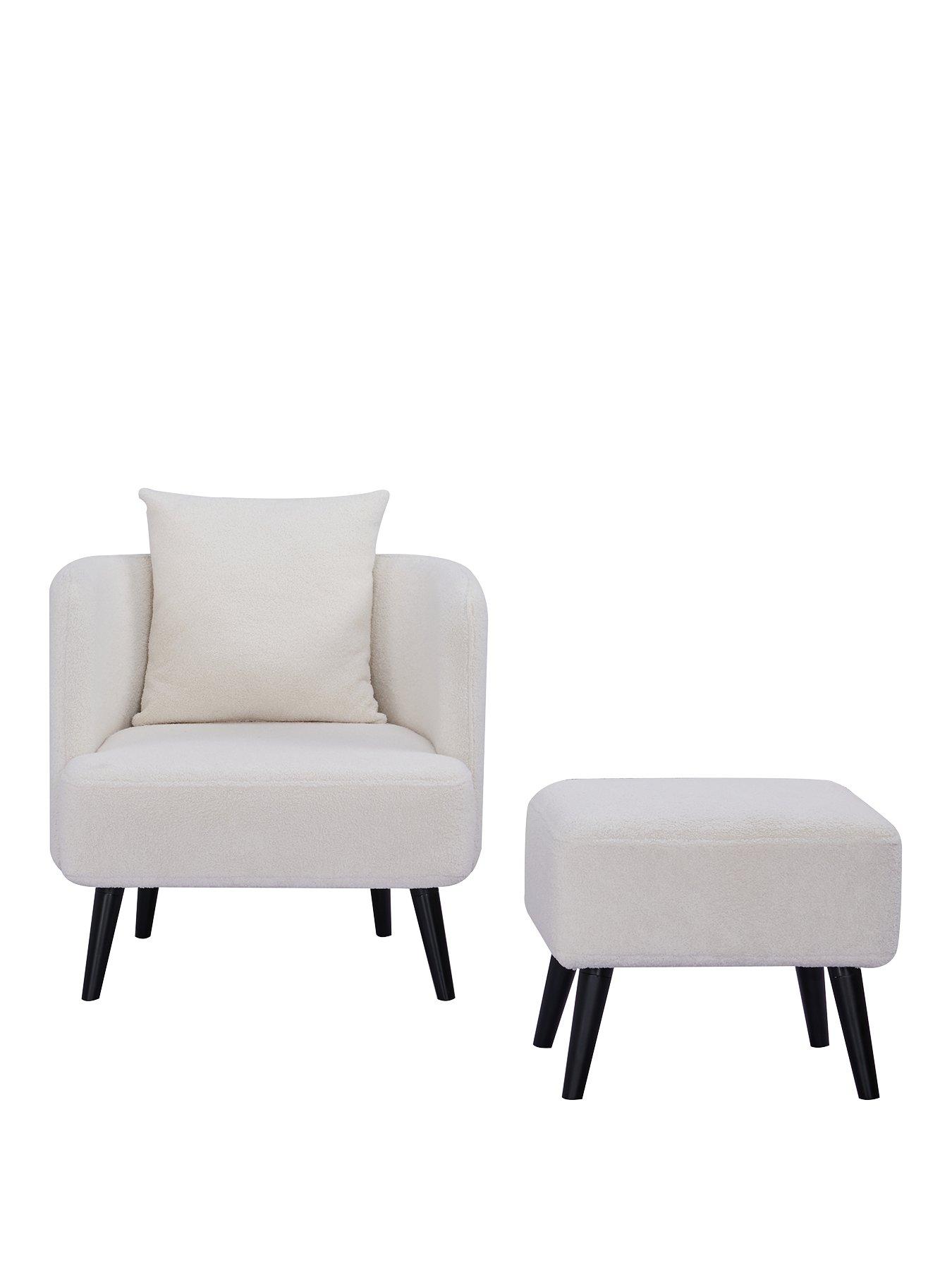 Accent chair with discount footstool