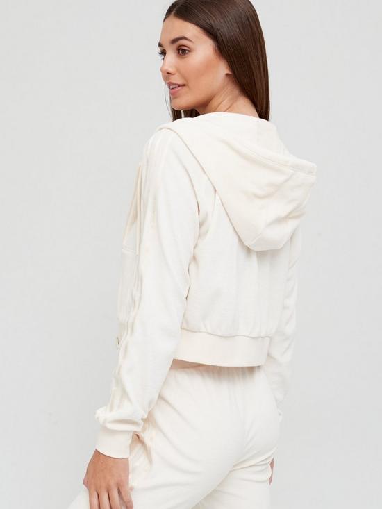 stillFront image of adidas-originals-relaxed-risque-velour-crop-full-zip-hoodie-off-white