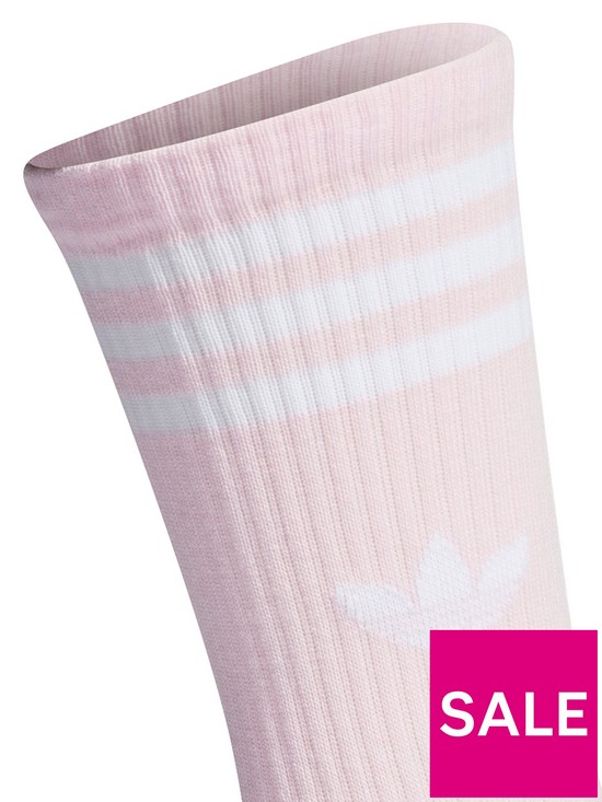 back image of adidas-originals-vintage-sports-2-pack-socks-pinkgreen