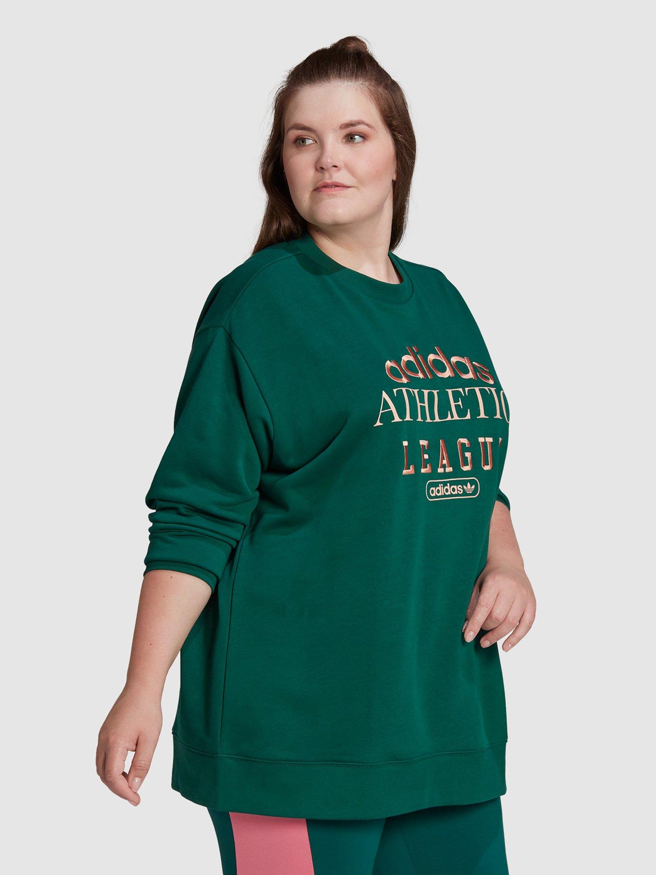 Hoodies & Sweatshirts Vintage Sports Crew Sweat Top (Plus Size) - Green
