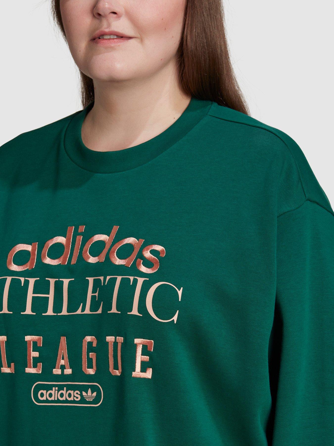 Hoodies & Sweatshirts Vintage Sports Crew Sweat Top (Plus Size) - Green