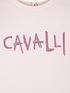  image of roberto-cavalli-baby-jersey-logo-t-shirt--nbsppink