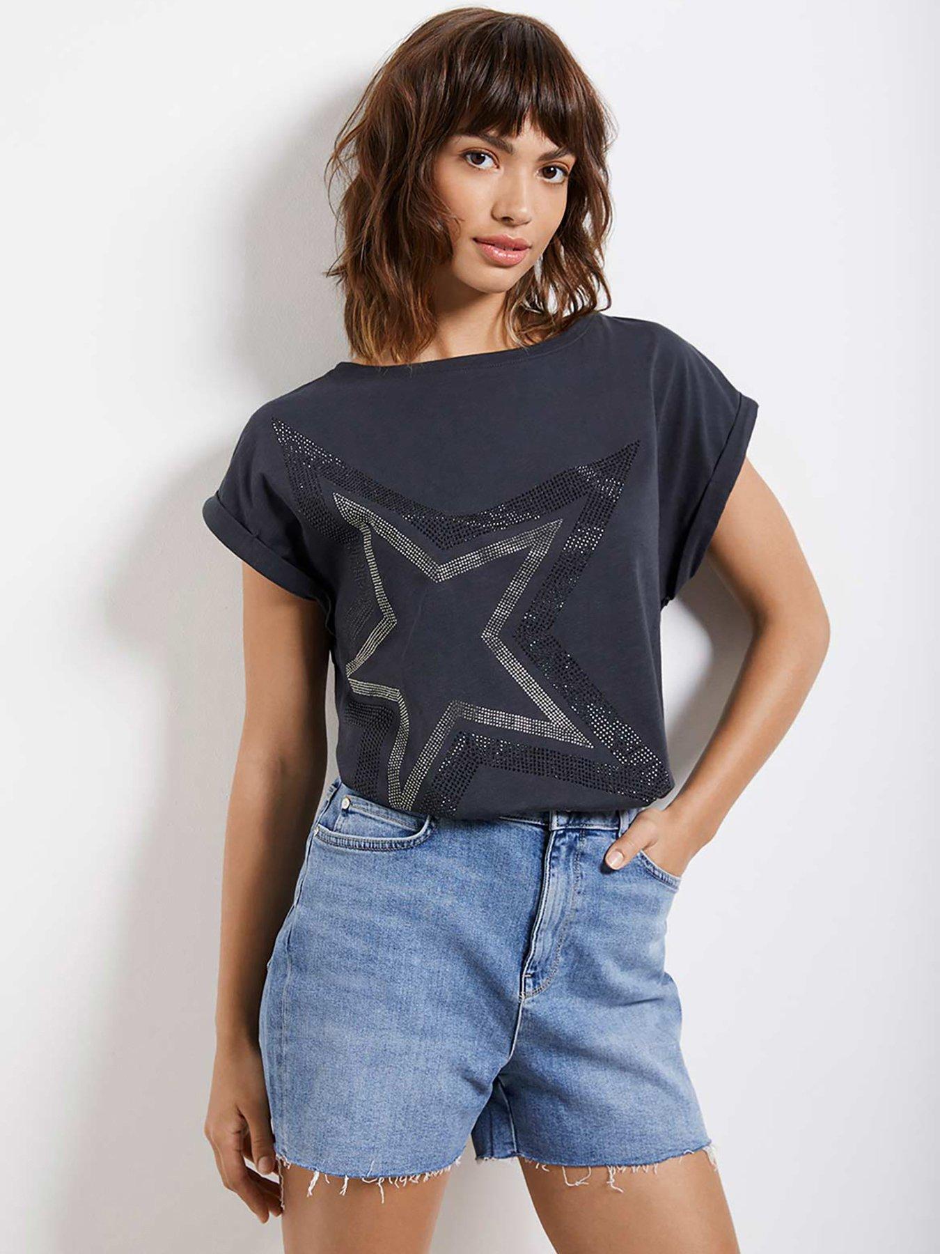 Mint Velvet Hotfix Star T-shirt | very.co.uk