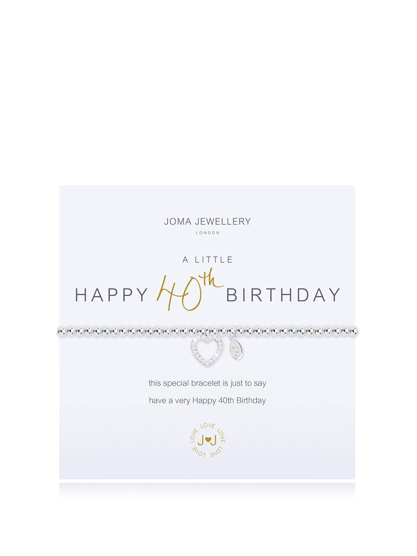 Image 1 of 2 of Joma Jewellery A Little 40th Birthday Bracelet In In Silver Plating