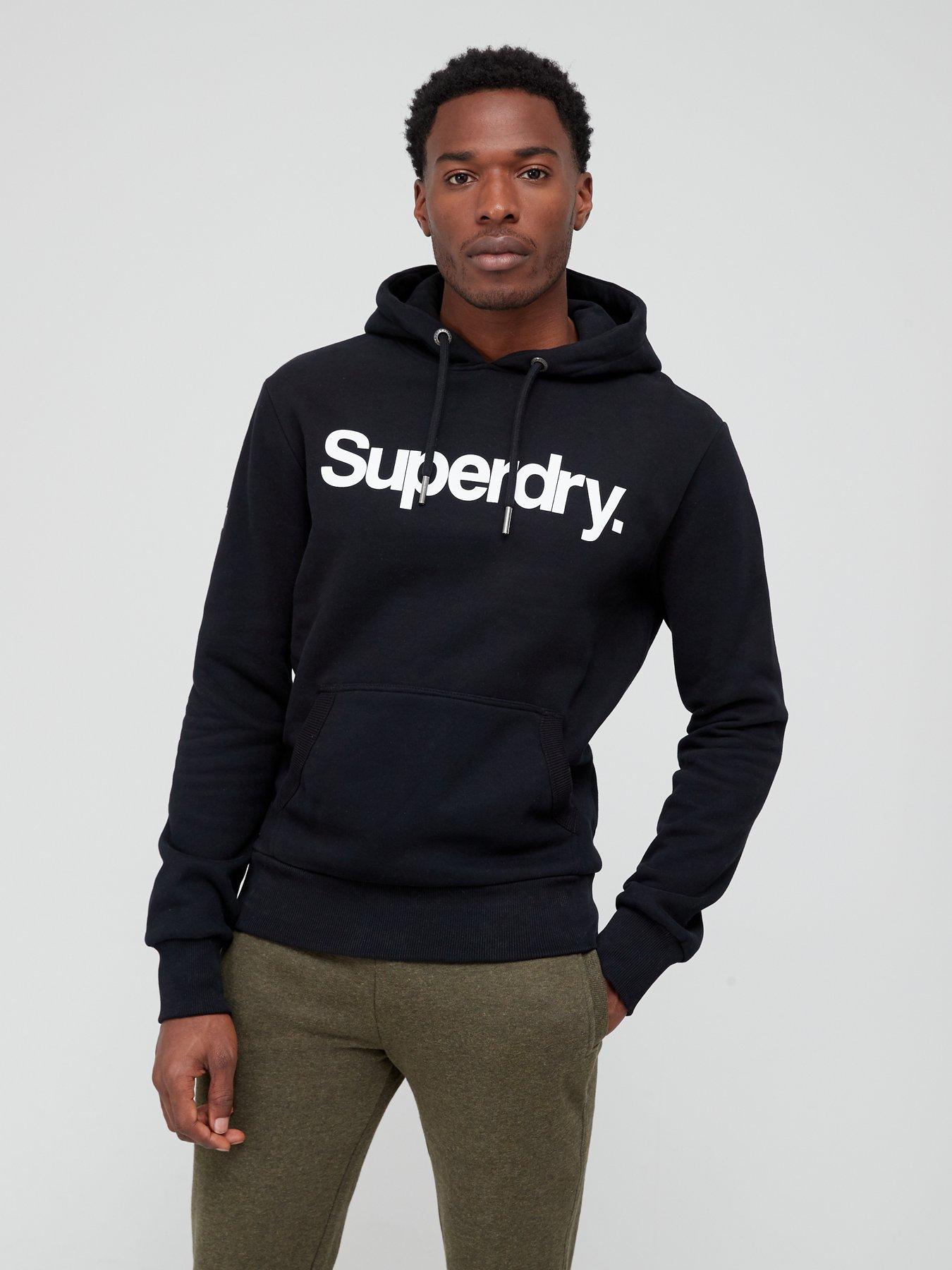 Superdry Core Logo Overhead Hoodie - Black | very.co.uk
