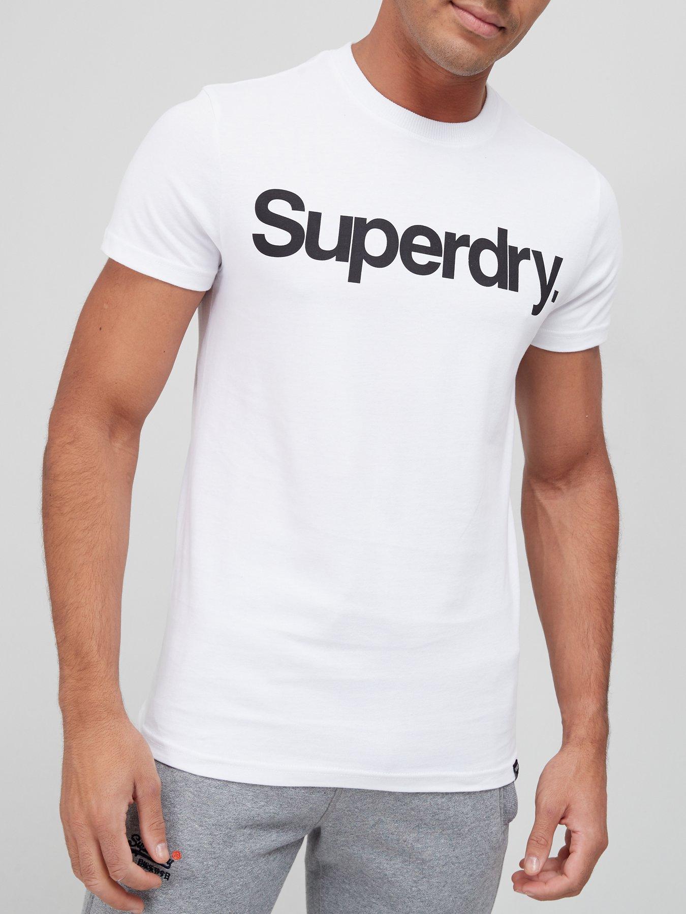 Superdry Core Logo T-Shirt - White | very.co.uk