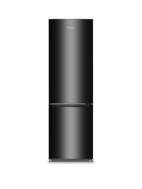 front image of fridgemaster-mc55264afb-7030-fridge-freezer-black
