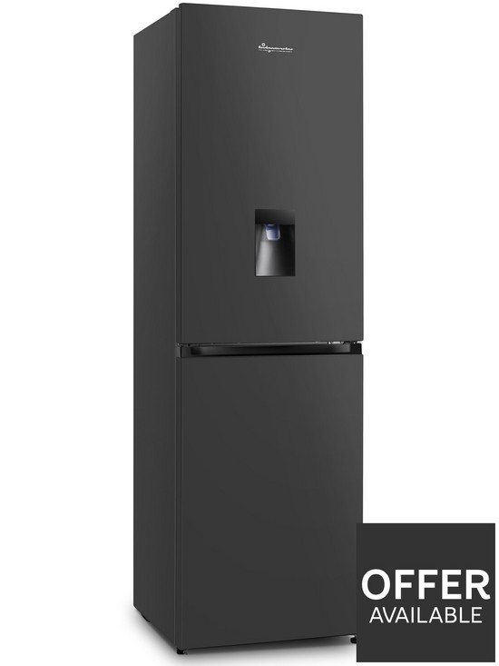 stillFront image of fridgemaster-mc55251mdb-6040-total-no-frost-fridge-freezer-black