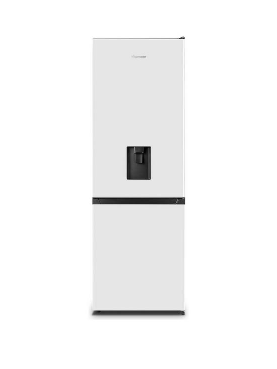 front image of fridgemaster-mc60287d-7030-total-no-frost-fridge-freezer-white