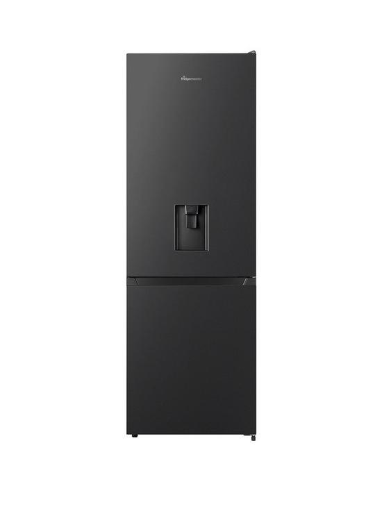 front image of fridgemaster-mc60287db-7030-total-no-frost-fridge-freezer-black