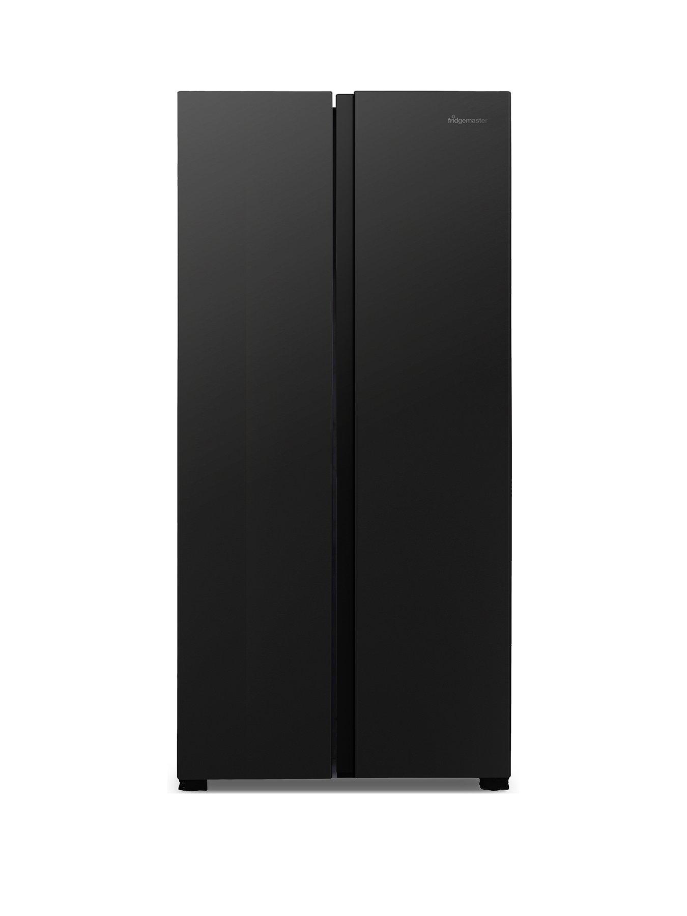 Product photograph of Fridgemaster Ms83430ffb Total No Frost American Fridge Freezer - Black from very.co.uk