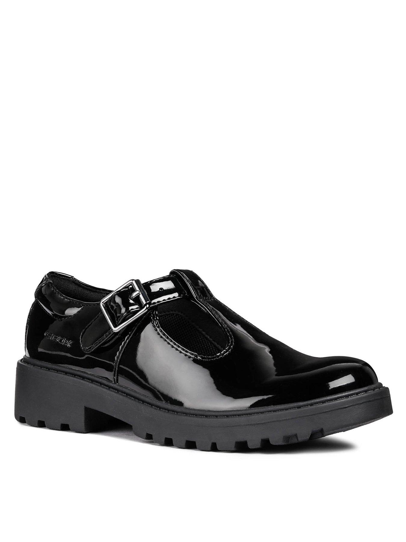 Girls Casey Patent School Shoe Black