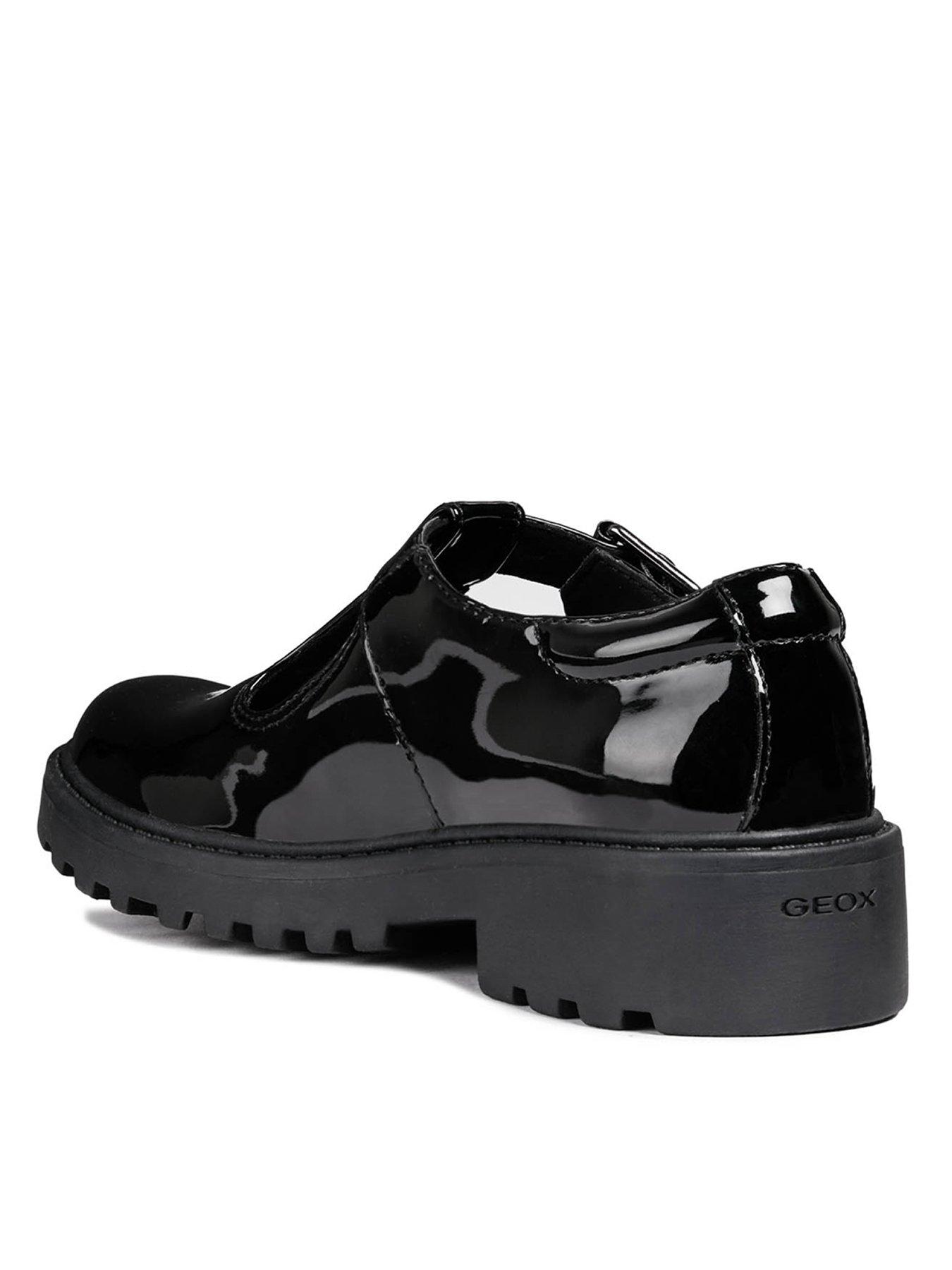 Image 2 of 6 of Geox Girls Casey Patent School Shoe - Black