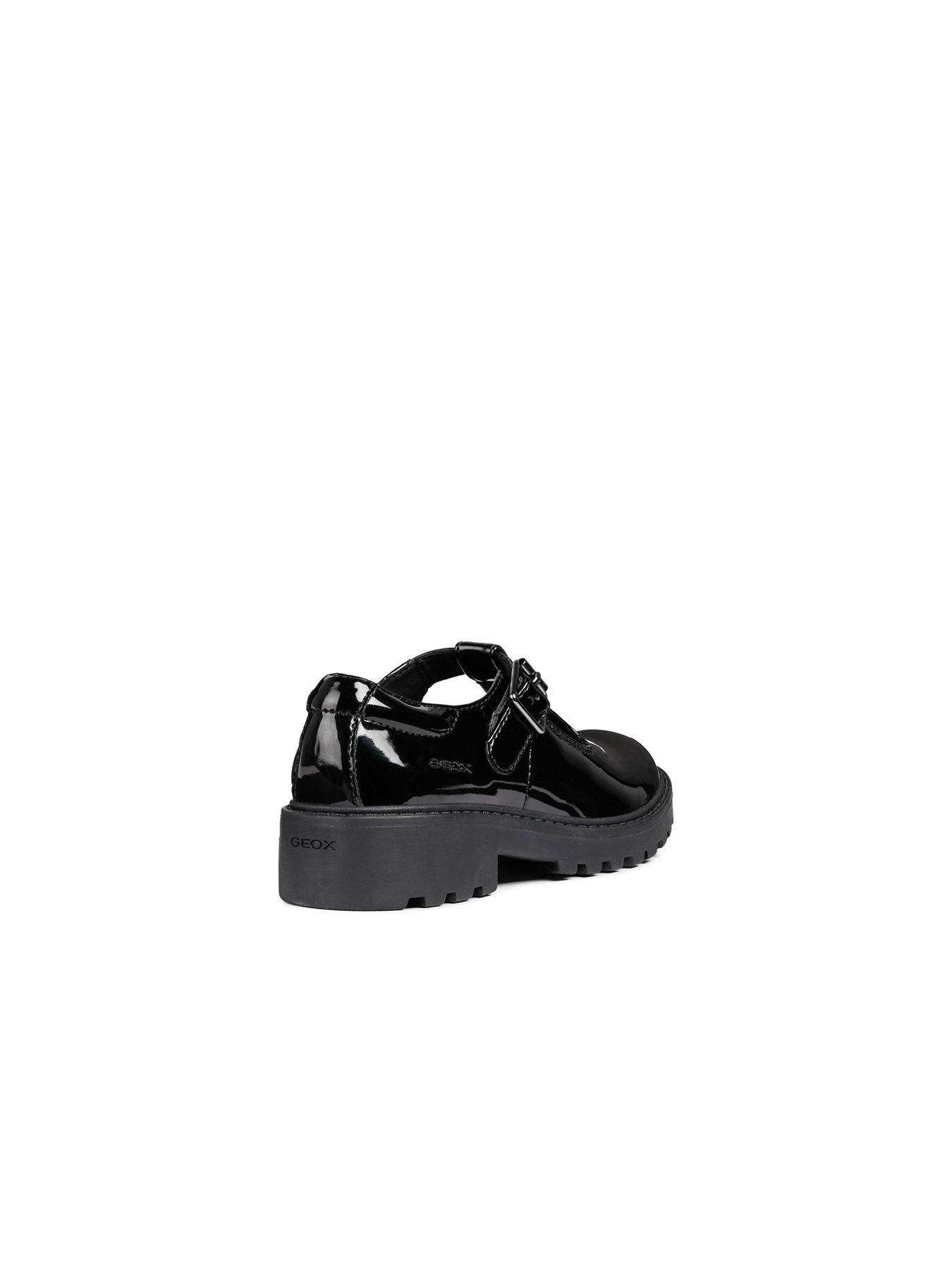Image 6 of 6 of Geox Girls Casey Patent School Shoe - Black