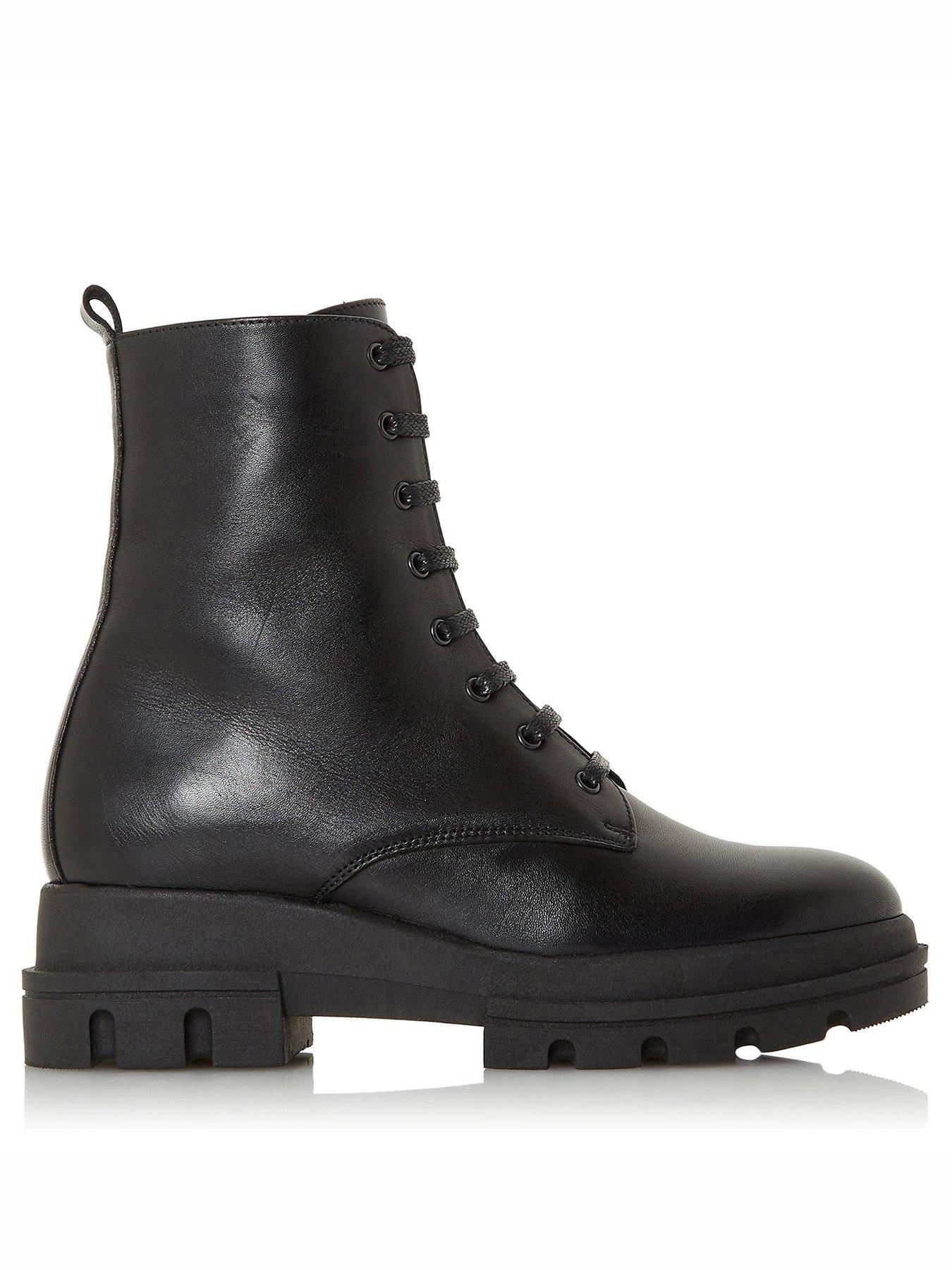  Parque T Lace Up Leather Ankle Boot - Black