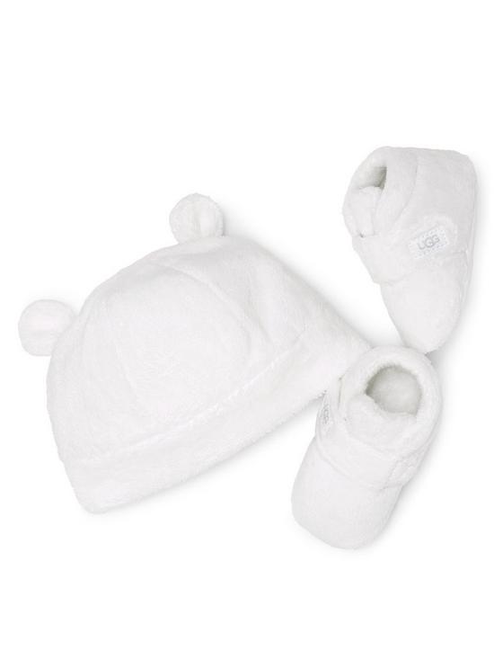 front image of ugg-bixbee-and-beanie-gift-set-white