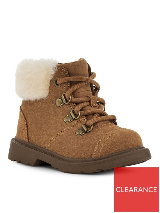 front image of ugg-azell-toddler-hiker-weather-boot-chestnut