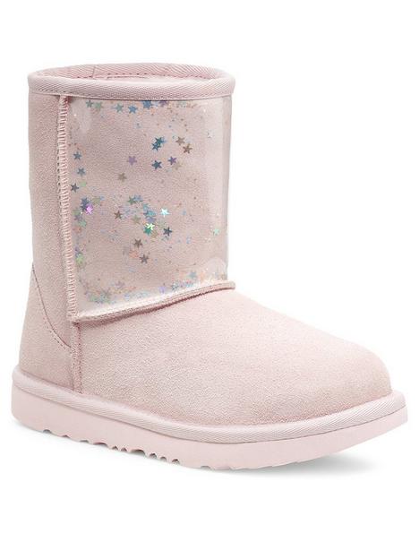 ugg-toddlernbspclassic-ii-clear-glitter-boot-light-pink