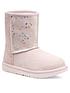  image of ugg-toddlernbspclassic-ii-clear-glitter-boot-light-pink
