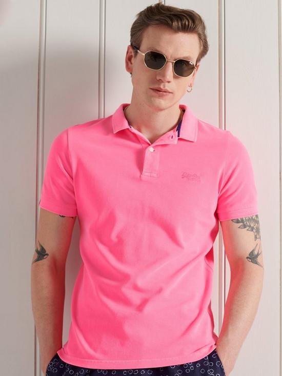 front image of superdry-classic-vintage-polo-shirt