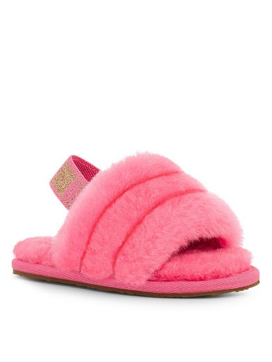 front image of ugg-toddlernbspfluff-yeah-slide-slipper-pink