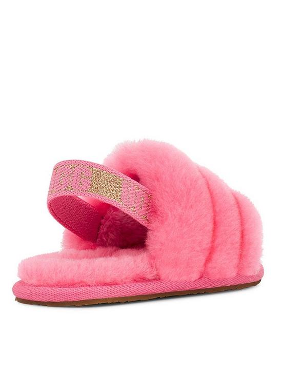 stillFront image of ugg-toddlernbspfluff-yeah-slide-slipper-pink