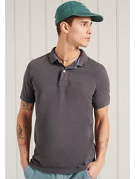 Superdry Classic Vintage Polo Shirt - Grey