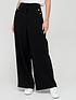  image of v-by-very-button-detail-wide-leg-trouser-black