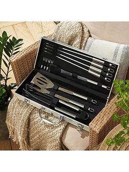 Product photograph of Bbq Accessory 12-piece Set In Aluminum Box from very.co.uk