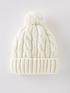  image of superdry-tweed-cable-beanie-white