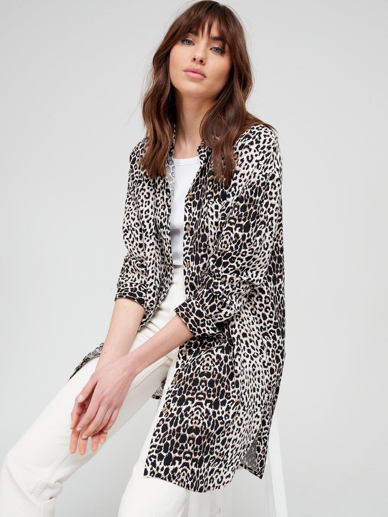 Blouses & shirts Longline Shirt - Leopard Print