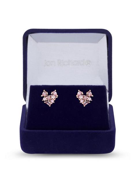 jon-richard-rose-gold-plate-cubic-zirconia-mixed-stone-heart-earrings
