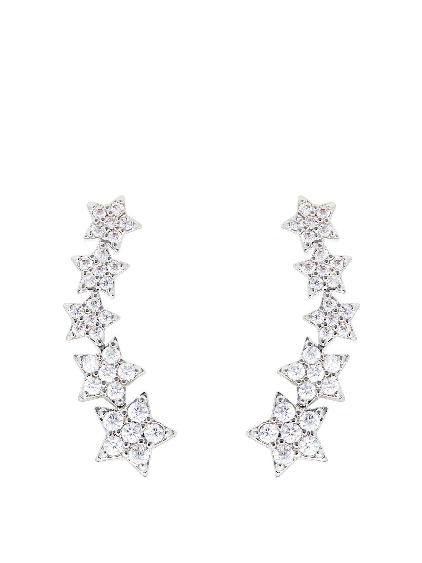 undefined Star CZ Ear Climbers