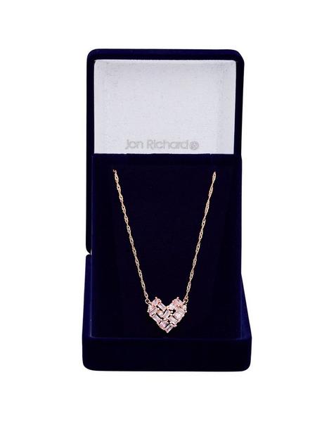 jon-richard-rose-gold-plate-cubic-zirconia-mixed-stone-heart-pendant