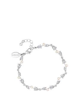 jon richard bridal crystal silver drop bracelet