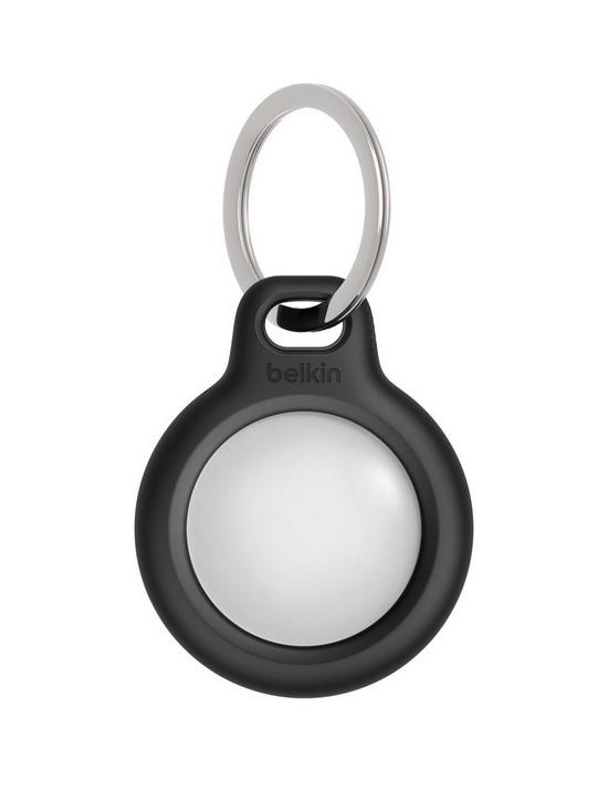 front image of belkin-secure-holder-with-key-ring-for-airtag-black