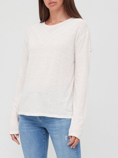 superdry-lace-detail-jersey-top-oatmeal
