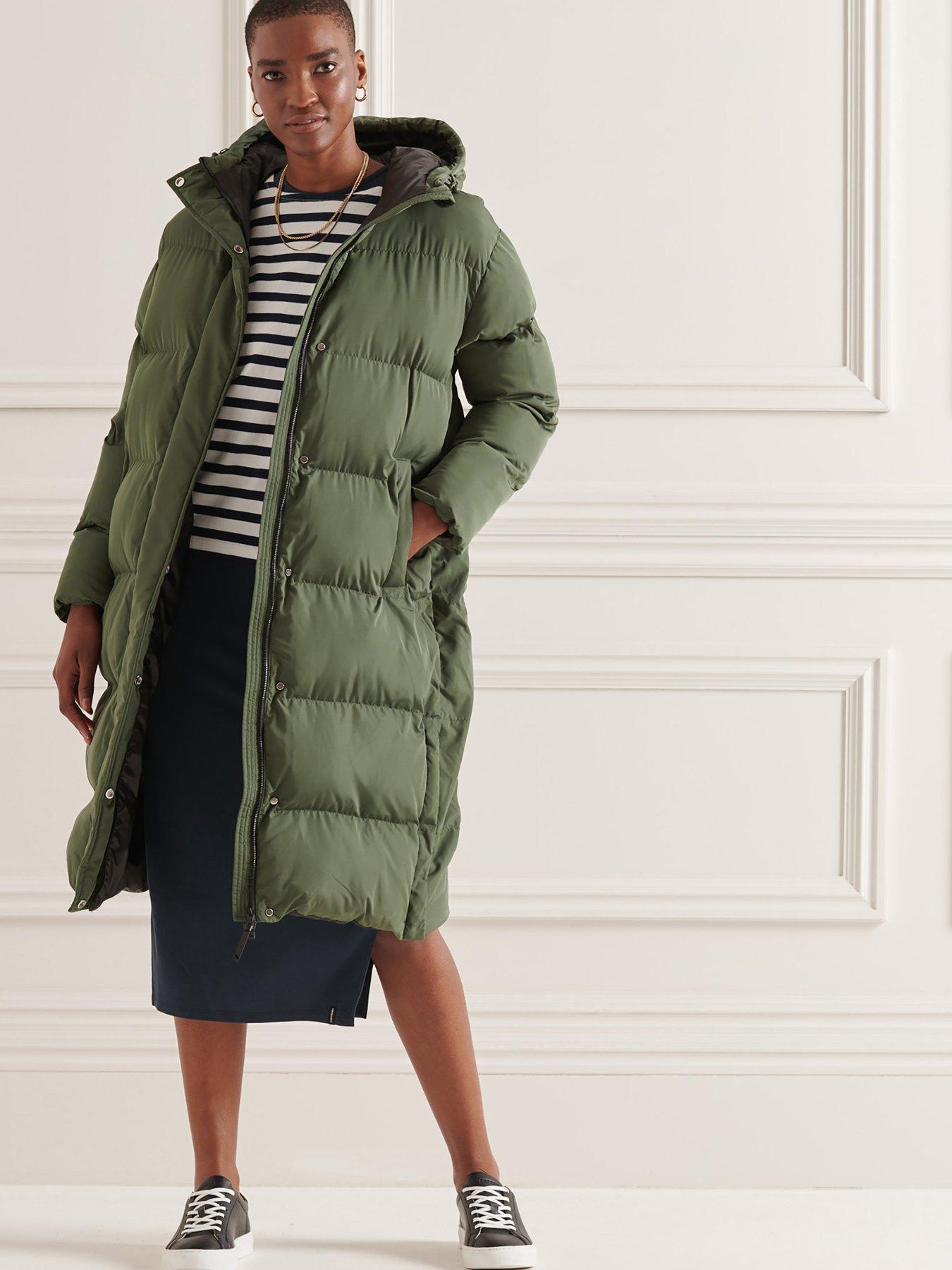 green longline jacket