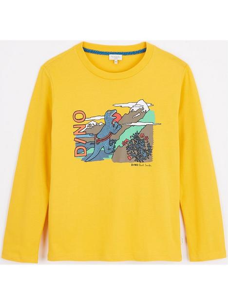 paul-smith-junior-kids-devin-dino-mountain-t-shirt-yellow