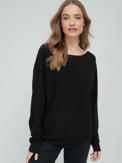 v-by-very-knitted-super-soft-off-shoulder-batwing-jumper-black