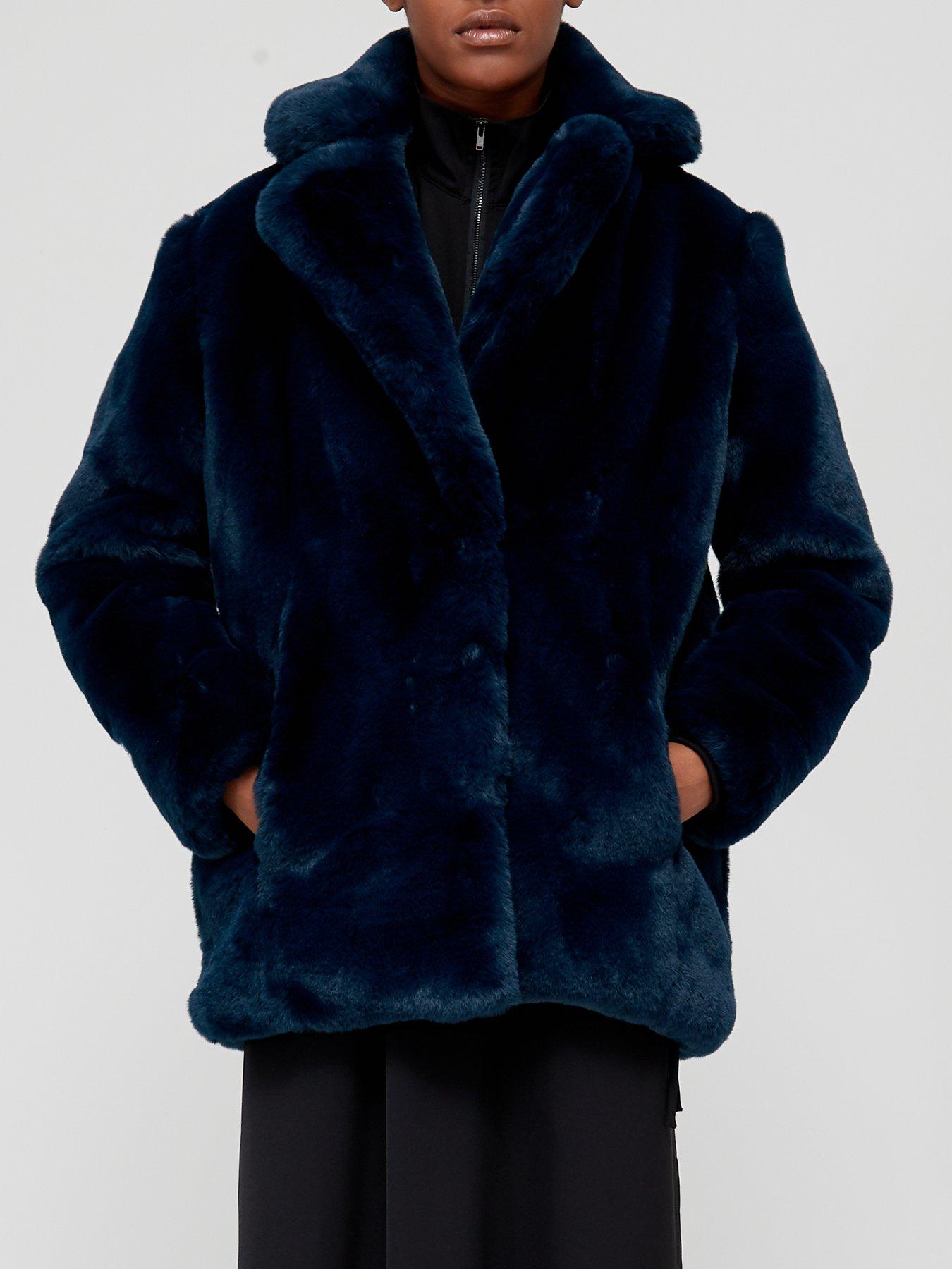 branded coats with fur hood