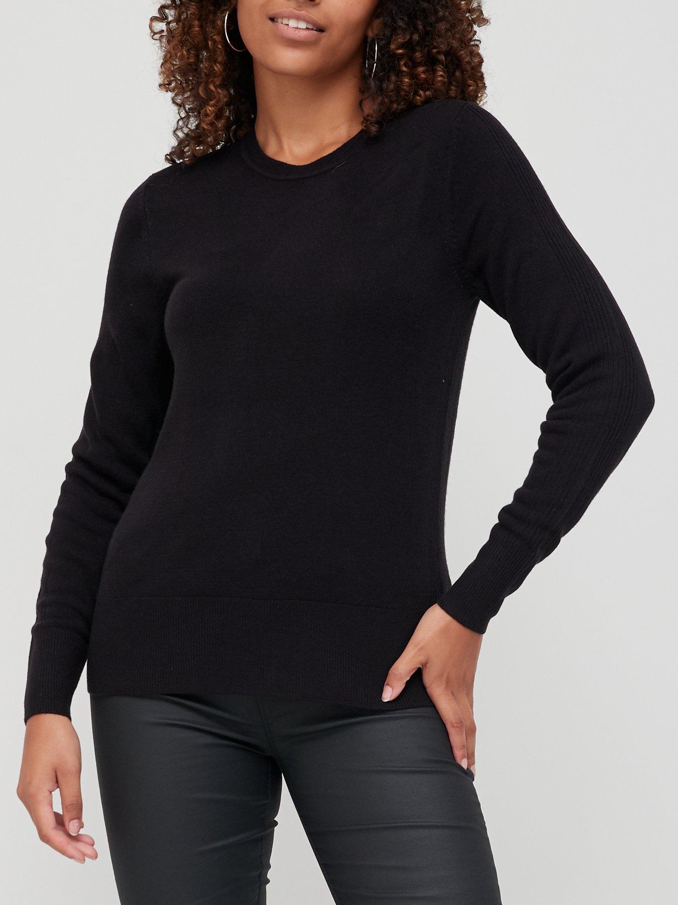 ladies long black jumper