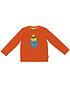  image of paul-smith-junior-kidsnbspdulf-long-sleeve-monster-motif-t-shirt-orange