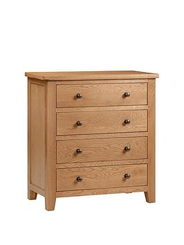 Product photograph of Julian Bowen Marlborough Ready Assembled 4 Drawer Chest from very.co.uk