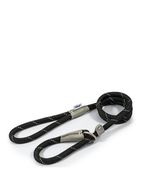 ancol-viva-rope-slip-lead-12mnbspxnbsp12mm-reflective-black