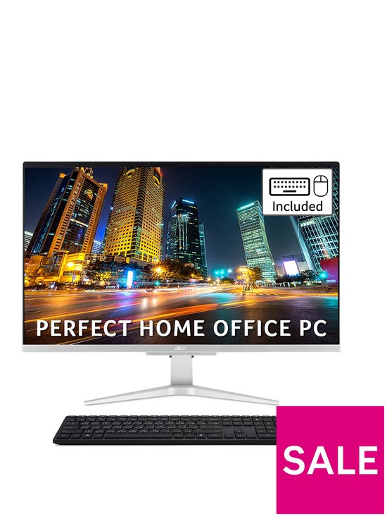 front image of acer-c27-1655-all-in-one-desktop-pc-27in-full-hd-intel-core-i5nbspgeforce-mx330-graphicsnbsp8gb-ram-256gb-ssd-amp-1tb-hddnbsp